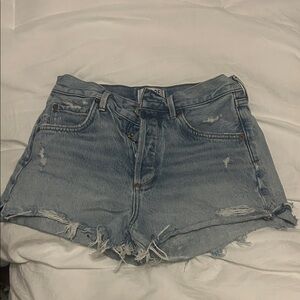 Agolde Blue Denim Shorts